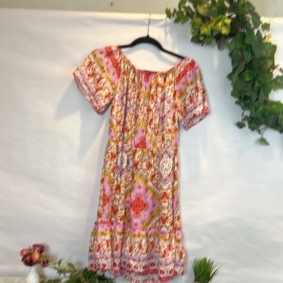 Cute Floral  Mini Dress Ruffled - Picture 4 of 5